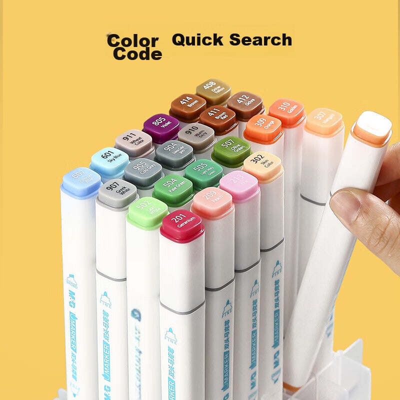 M&G Stationery, 36 Colors of Water-Based Markers, Safe Double-Ended Square Handle Watercolor Pens, Highlighters, Student Art Supplies, Children's Drawing Tools, Girls' Birthday Gifts, APMV1431 - Image 4