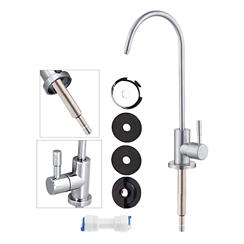 Shapure Imported Ro Faucet tap for Undersink for All Ro Water purifiers, Stainless Steel Kitchen Sink Faucet Tap with Chrome Finish for RO Drinking Water Filter (Kent Type Faucet) - Image 3