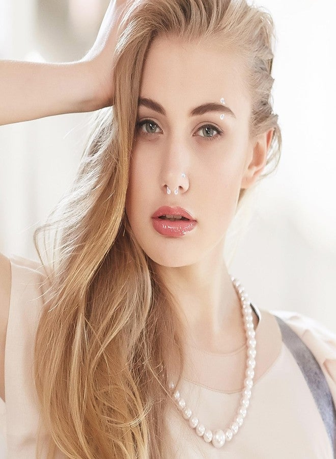 يوليف مجموعة مجوهرات ثقب الأذن من يوليف، 55 قطعة، مصنوعة من الأكريليك الشفاف: أقراط الأنف، حلقات الأنف، حلقات السرة، مثبتات الحاجز الأنفي، حلقات الشفاه، حلقات اللسان، وغيرها - 7 غرام، أحجام متنوعة - Image 4