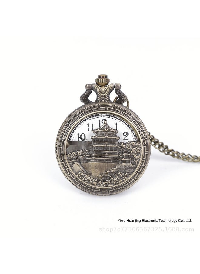 NIBEMINENT Vintage Metal Analog Pocket Watch Unisex Casual Style  - Image 1