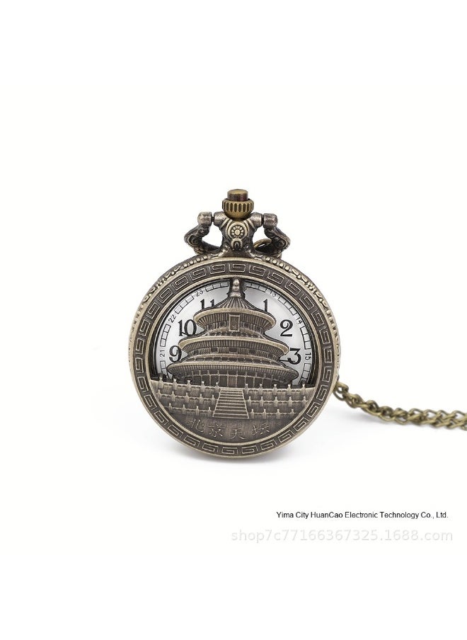 NIBEMINENT Vintage Metal Analog Pocket Watch Unisex Casual Style  - Image 2