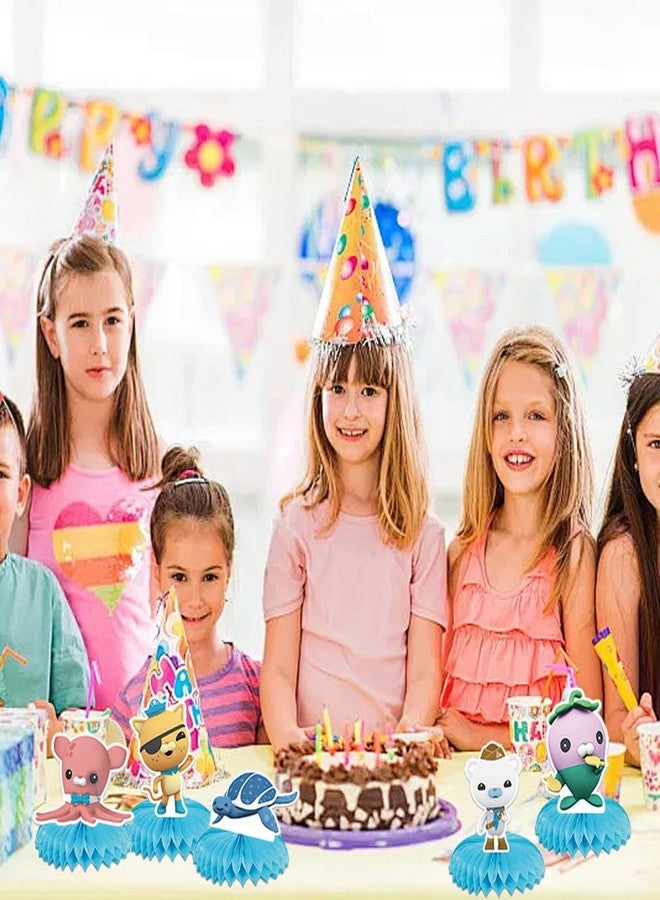 Fuyhiuous مجموعة لوازم حفلات أوكتون مكونة من 5 قطع، تتضمن قطع مركزية على شكل خلية نحل، وغطاء طاولة مزدوج الجوانب لتزيين حفلات أوكتون. - Image 4
