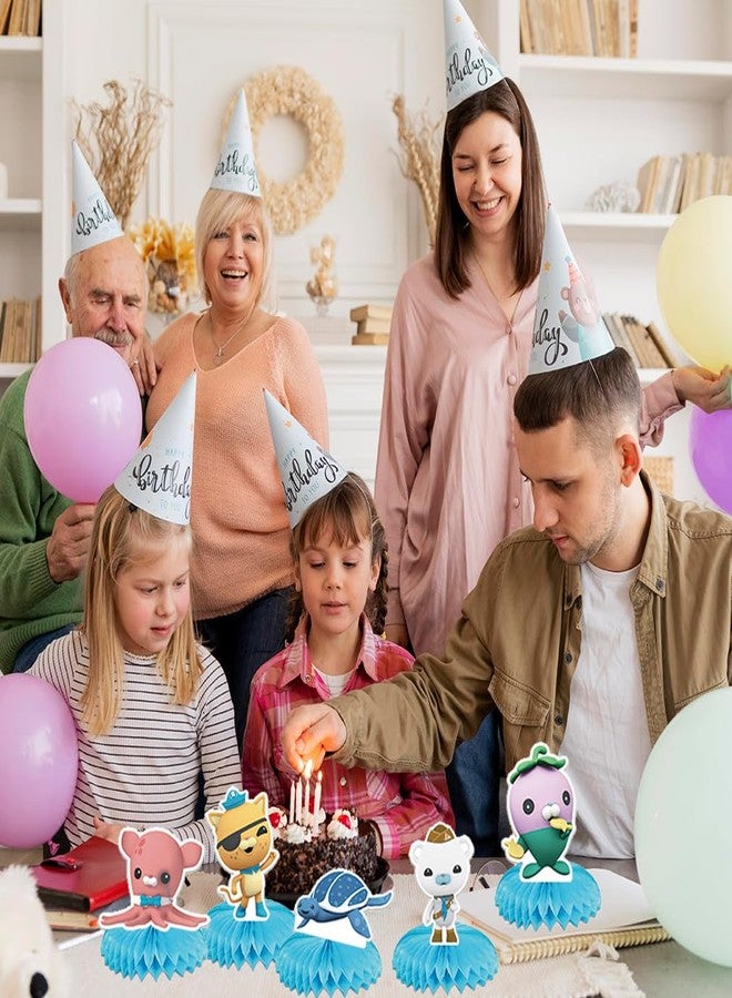 Fuyhiuous مجموعة لوازم حفلات أوكتون مكونة من 5 قطع، تتضمن قطع مركزية على شكل خلية نحل، وغطاء طاولة مزدوج الجوانب لتزيين حفلات أوكتون. - Image 3