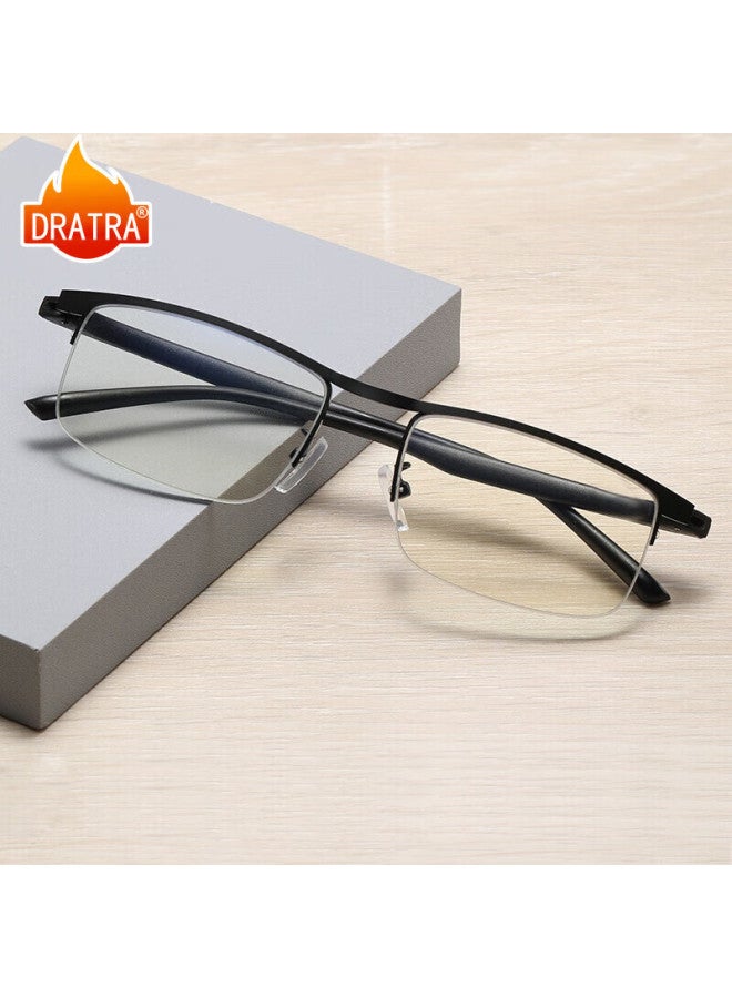 Dratra Hd Blue Light Blocking Reading Gl Anti-radiation Resin Lenses Multifocal Bifocal Ultra-light Tr Temple - Image 1