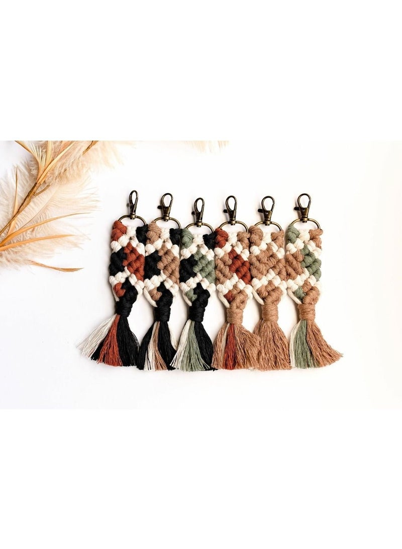 macrame sanu handmade macrame keychains/ bag hanging/ mobile hanging