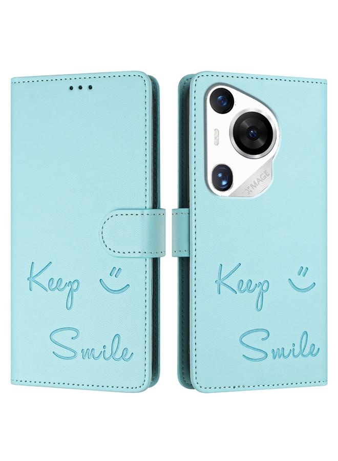 Zaboon Case For Huawei Pura 70 Pro Smile Embossing RFID Leather Phone Case - Image 3