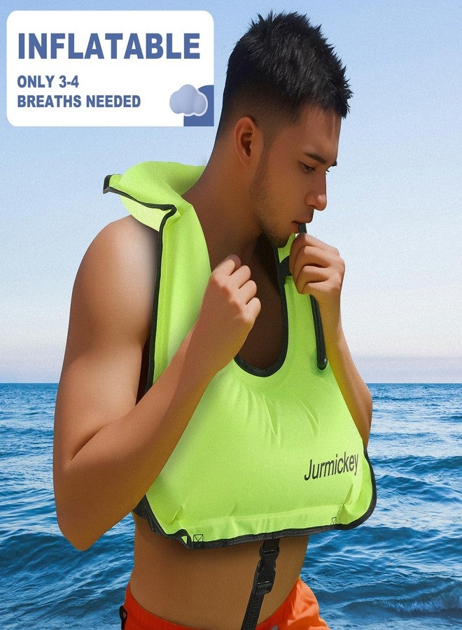 Jurmickey Inflatable Snorkel Vest Adults, Portable Snorkel Jacket, Buoyancy Vest for Snorkeling, Swimming, Kayaking, Boating, Safety Load Up to 220 Ibs (Pink) - Image 5
