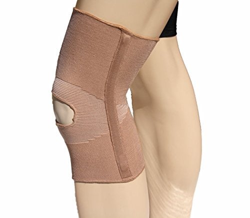 Alpha Medical Open Patella Compression Support Knee Brace Sleeve With AntiRoll Support Stays Knee Stabilizer Knee Pain Relief XXXLarge Beige - Image 2