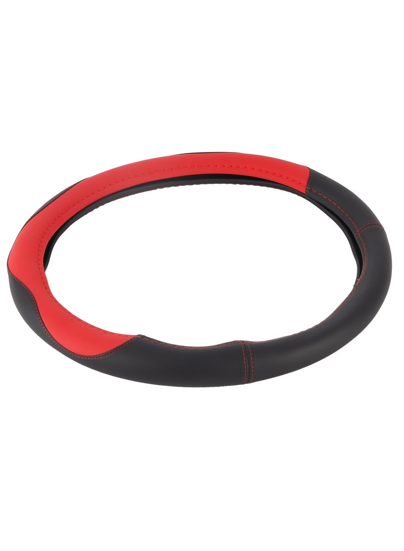 Epsilon Steering Wheel Cover- EPS1236 Size: L With Leather Touch for Improved Control and Grip Perfect for Protecting your Steering Wheel From Cracking and Peeling Black and red  - Image 5