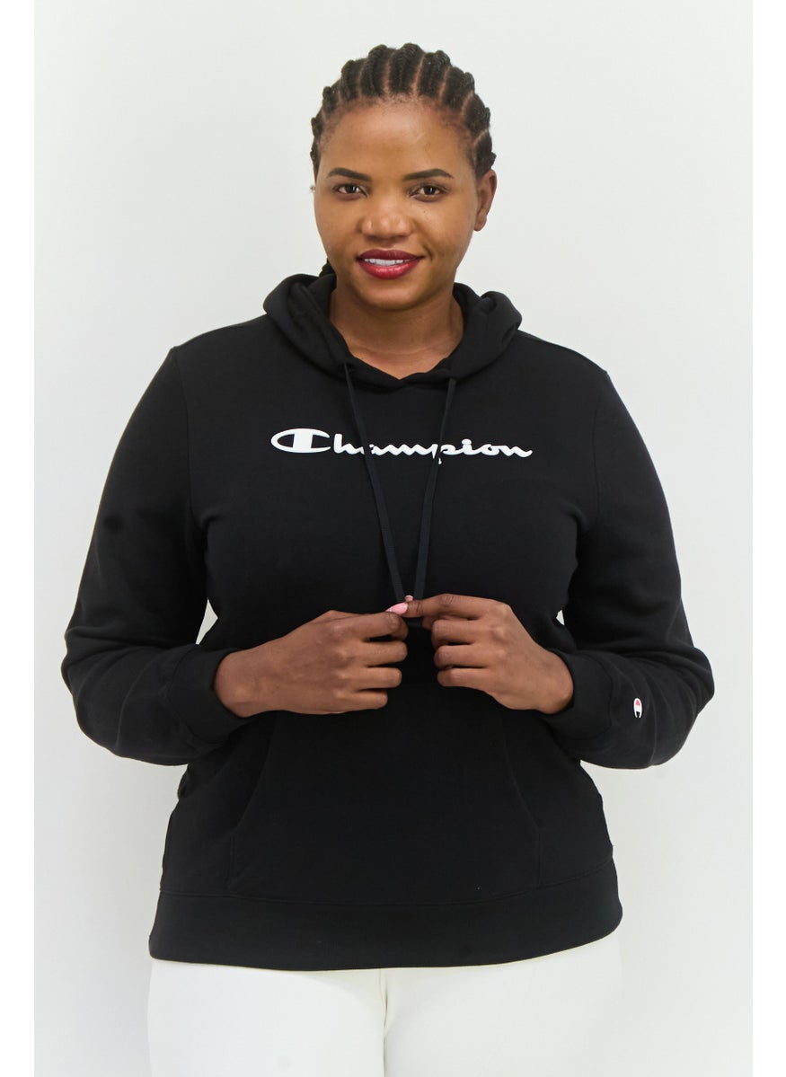 Champion Women Sportswear Fit Embroidered Logo Outdoor Sweatshirts, Black  - Image 1