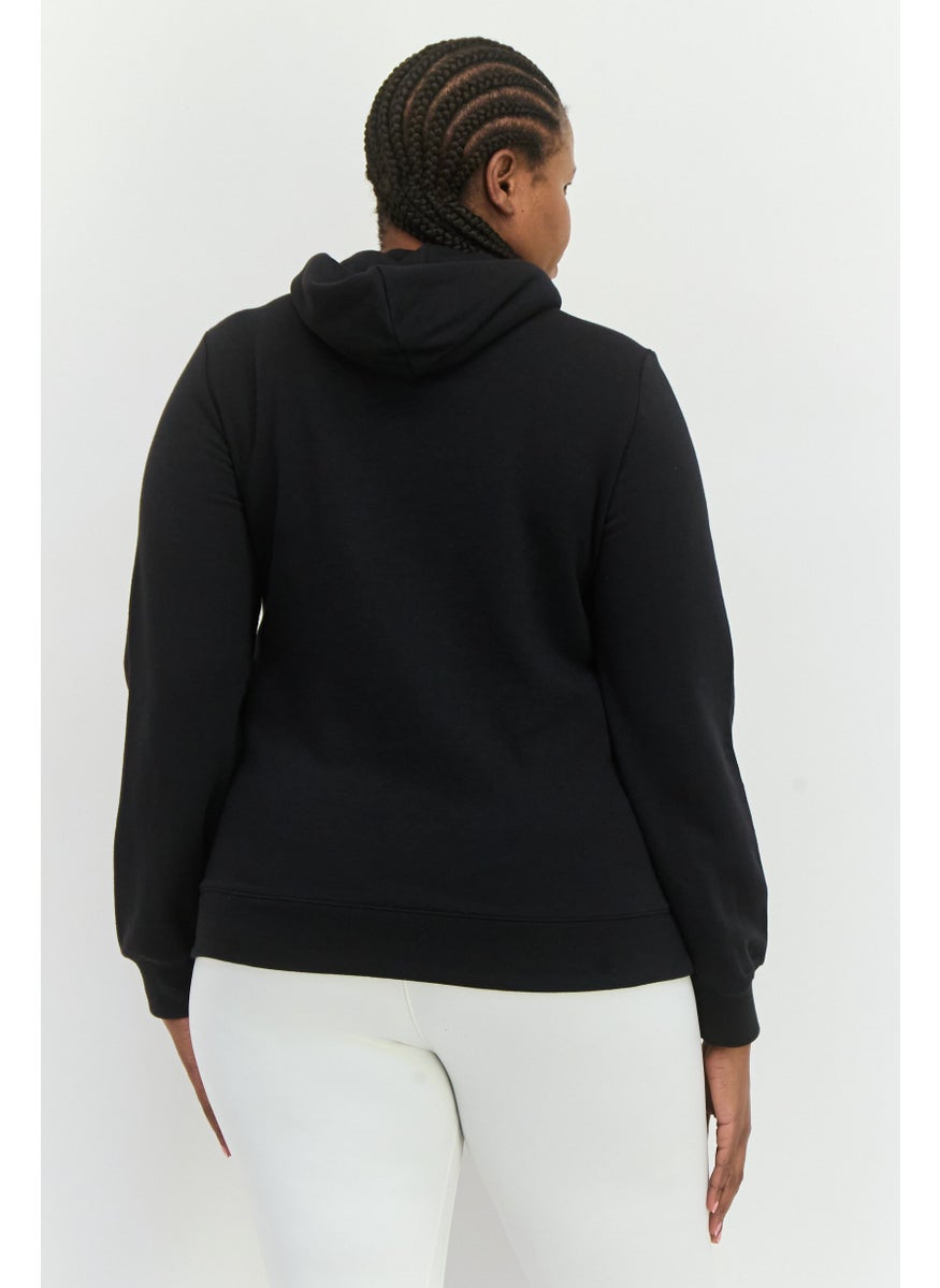 Champion Women Sportswear Fit Embroidered Logo Outdoor Sweatshirts, Black  - Image 4