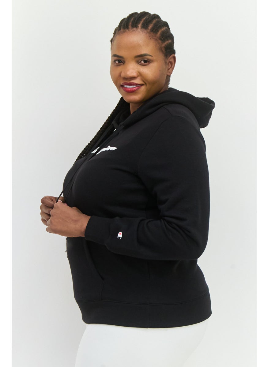 Champion Women Sportswear Fit Embroidered Logo Outdoor Sweatshirts, Black  - Image 3