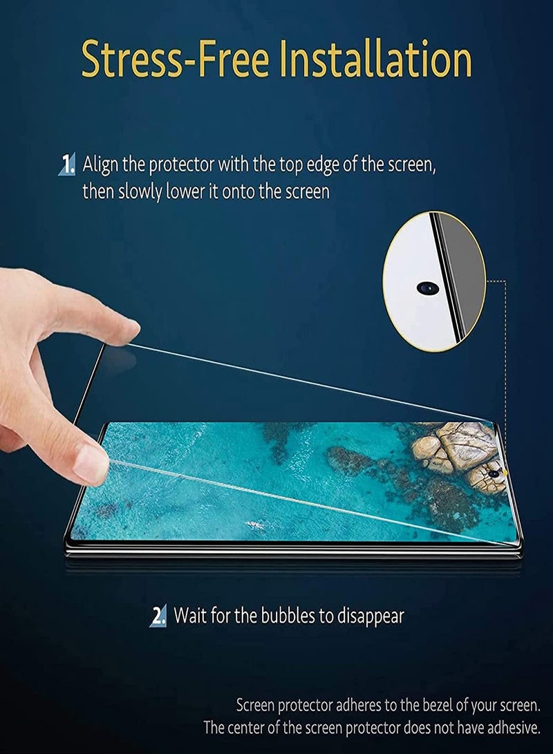 Excefore Samsung Galaxy Note20 Ultra Screen Protector with 2 Tempered Glass Camera Lens HD Clarity Anti Scratch Bubble Free - Image 4