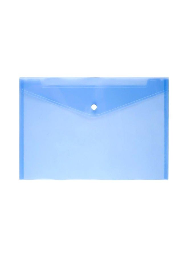 NIBEMINENT 12-Piece A4 Clear Document Bag Set Blue 