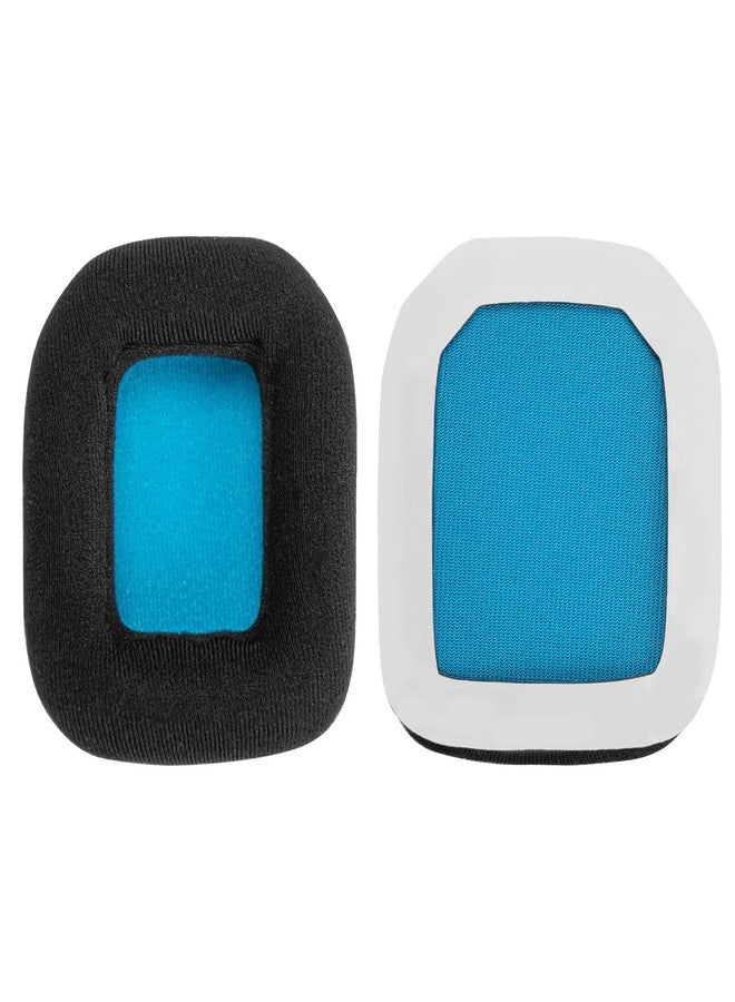 Geekria Comfort Velour Replacement Ear Pads Compatible with ASTRO Gaming A20 Headphones Ear Cushions, Repair Parts (Black Blue) - Image 3