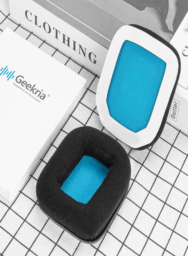 Geekria Comfort Velour Replacement Ear Pads Compatible with ASTRO Gaming A20 Headphones Ear Cushions, Repair Parts (Black Blue) - Image 5