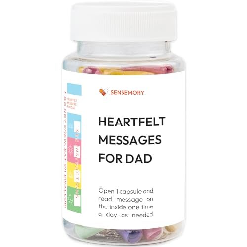 Sensemory 50+ Heartfelt Messages for Dad – What I Love About You Jar – Birthday Keepsake or Gift from Daughter – Best Dad Ever Present for Christmas, Father’s Day, or Any Special Moment - Image 1