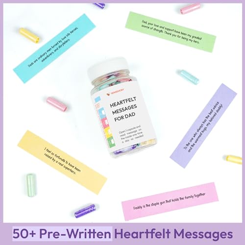 Sensemory 50+ Heartfelt Messages for Dad – What I Love About You Jar – Birthday Keepsake or Gift from Daughter – Best Dad Ever Present for Christmas, Father’s Day, or Any Special Moment - Image 3