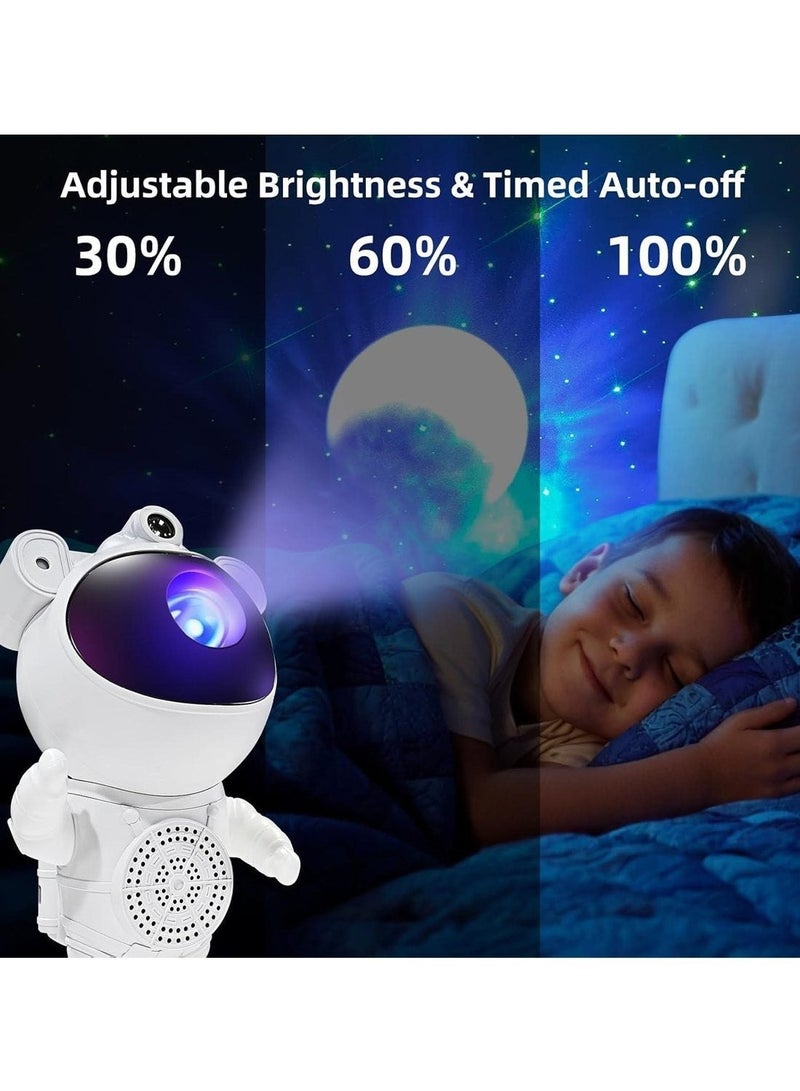 Wtech Astronaut Star Light Projector Night Light, Galaxy Sky Projector with Built-in Music Speaker, LED Space Lamp for Bedroom Projector - White - Image 3
