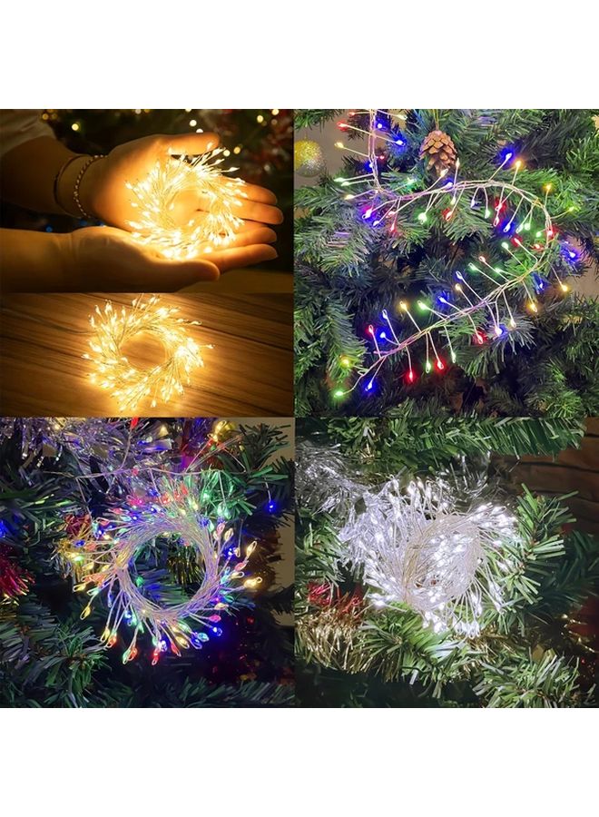 USB Powered Fairy LED String Lights White 59 Inches 50 LEDs 8 Modes Timer Remote - Image 4