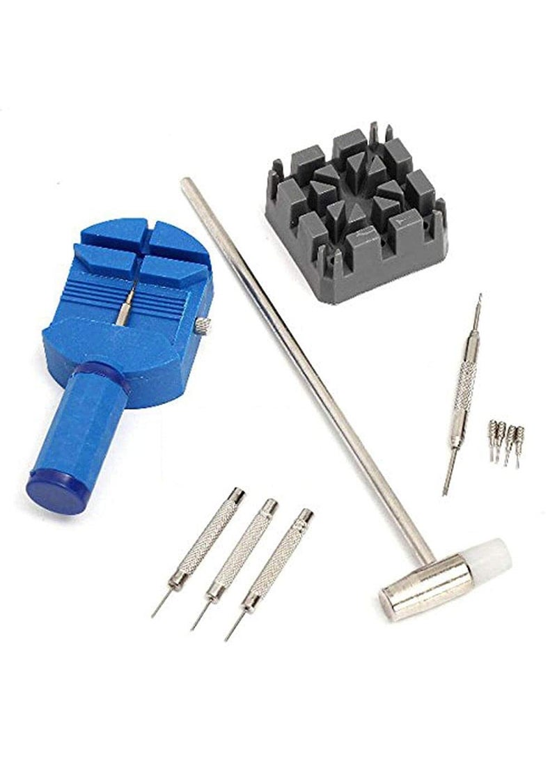 DIY Crafts Diy Crafts 10930 6756 Strap Band Holder Link Pin Remover Hammer Pins Repair Tool Kit for Watch Work, Multicolor, 11 Piece  - Image 1