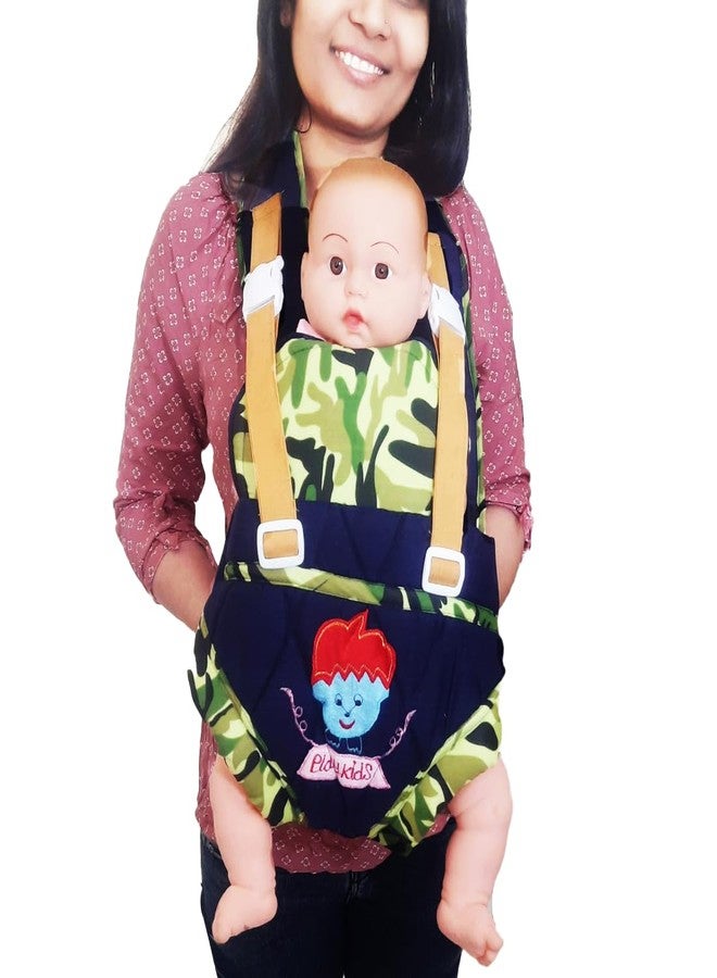 MammaChamp Baby Carrier with 3 Carry Positions, Baby Carrier for 3 to 16 Months Baby, Adjustable New-Born to Toddler Carrier with Cushioned Leg Support, Max Weight Up to 10 Kgs (Green) - Image 1