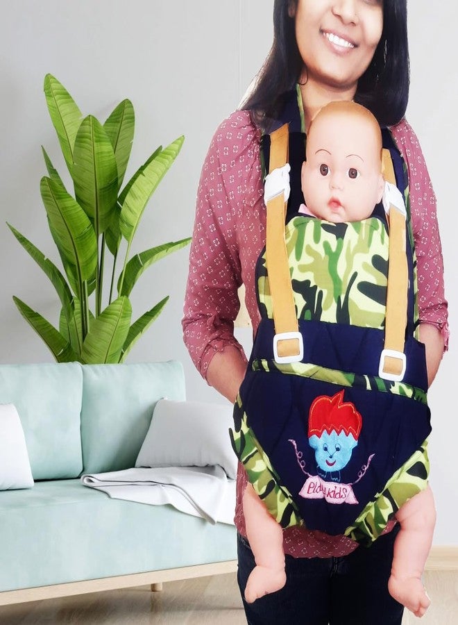 MammaChamp Baby Carrier with 3 Carry Positions, Baby Carrier for 3 to 16 Months Baby, Adjustable New-Born to Toddler Carrier with Cushioned Leg Support, Max Weight Up to 10 Kgs (Green) - Image 2