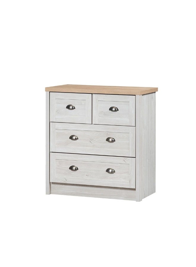 DANUBE HOME Cambridge 4-Drawer Dresser, Stylish Bedroom Storage, Modern Young Dresser Wooden Chest of Drawers Contemporary Storage Solution Oak And White Oak Finish - Image 5