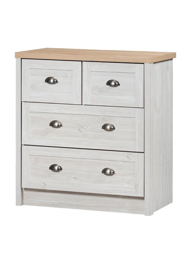DANUBE HOME Cambridge 4-Drawer Dresser, Stylish Bedroom Storage, Modern Young Dresser Wooden Chest of Drawers Contemporary Storage Solution Oak And White Oak Finish  - Image 4