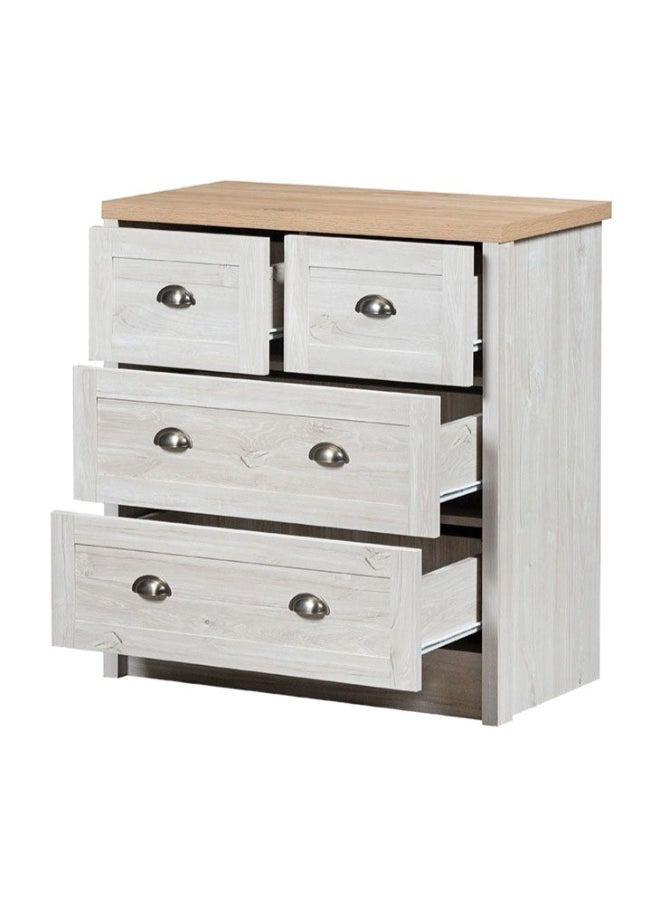 DANUBE HOME Cambridge 4-Drawer Dresser, Stylish Bedroom Storage, Modern Young Dresser Wooden Chest of Drawers Contemporary Storage Solution Oak And White Oak Finish  - Image 5