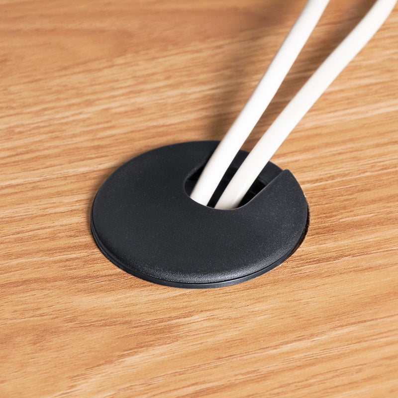Petutu Desk Grommet 2 Inch, Plastic Desk Cord Cable Hole Cover Grommet - 10 Packs, Black - Image 3