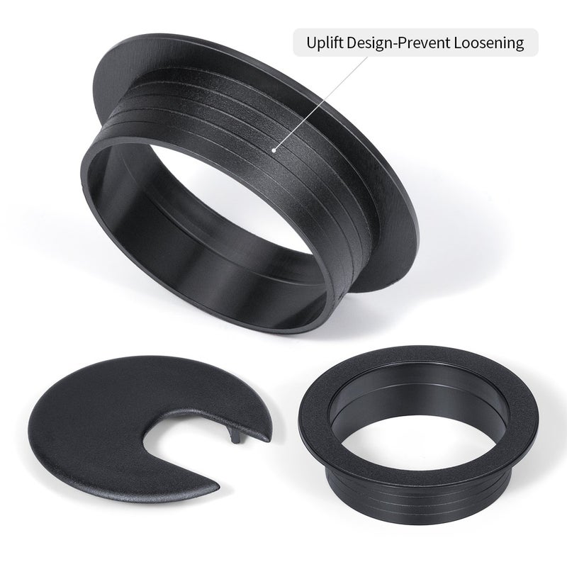 Petutu Desk Grommet 2 Inch, Plastic Desk Cord Cable Hole Cover Grommet - 10 Packs, Black - Image 5