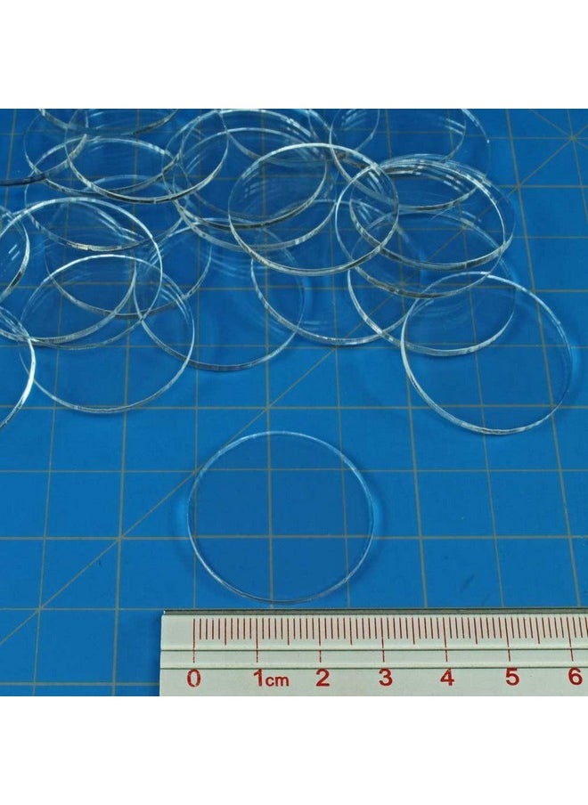 LITKO LITKO Clear Round Miniature Bases | 1.5mm Thick | Circular Figure Stands for Wargaming Boardgaming and Collectible Figures (32mm Clear Round Bases - 25 Pack)  - Image 2