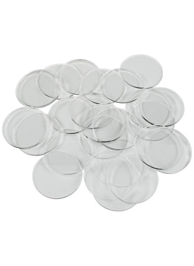 LITKO LITKO Clear Round Miniature Bases | 1.5mm Thick | Circular Figure Stands for Wargaming Boardgaming and Collectible Figures (32mm Clear Round Bases - 25 Pack)  - Image 1