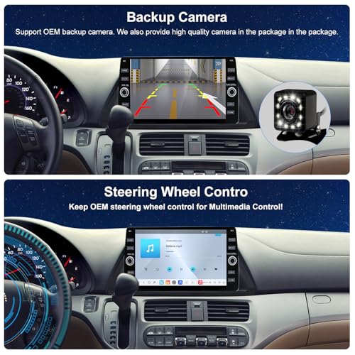 Fuosuc 4G LTE QLED Radio for Honda Odyssey 2004-2010 Upgrade,8-Core CPU Touch Screen Stereo,Wireless CarPlay & Android Auto,Free Camera - Image 5