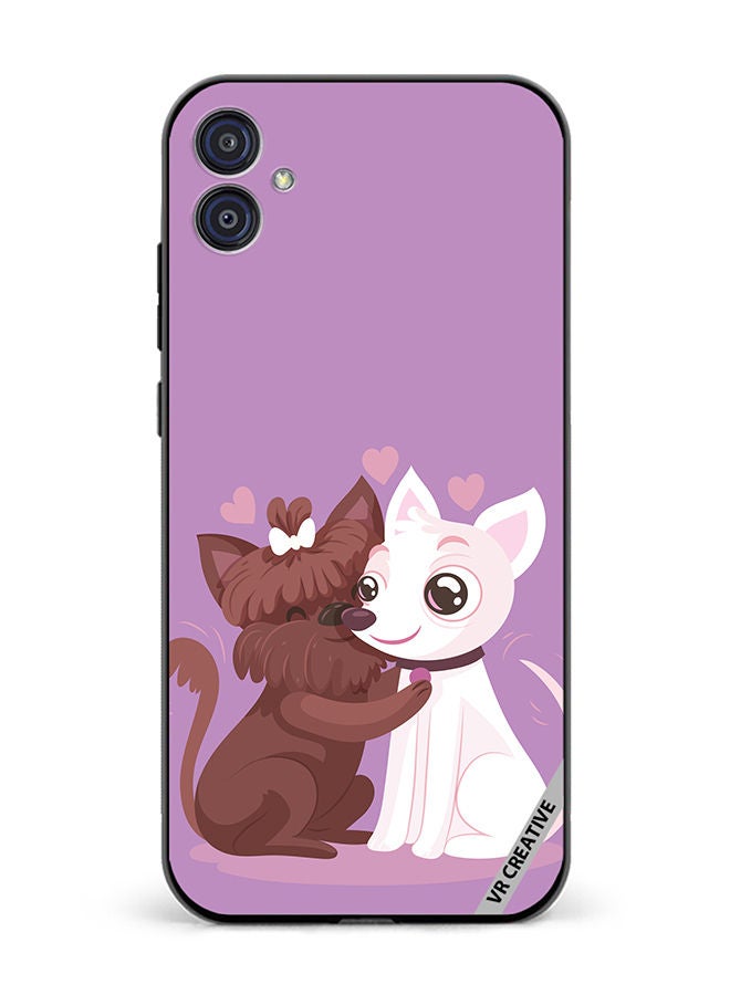 VR CREATIVE Protective Case Cover For Samsung Galaxy M04/F04 Love Dog Design Multicolour - Image 1