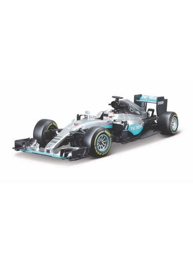 Mercedes-Benz Bburago Mercedes AMG Petronas W07 Hybrid 2016 Die-cast Vehicle (1:18, Silver)