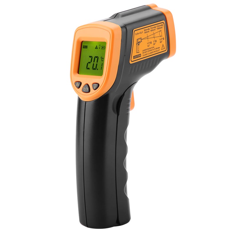 مستشعر ذكي AR320 - مقياس حرارة إشعاعي رقمي ليزر مع شاشة LCD بدون ملامسة 32 درجة مئوية ~ 380 درجة مئوية - Image 1