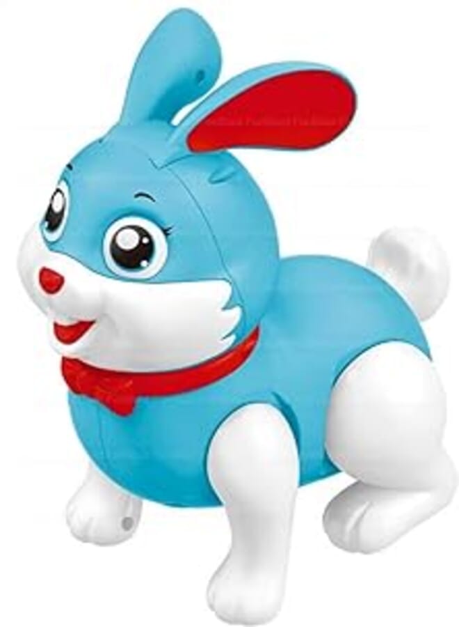 FunBlast Dancing Rabbit Toy – Musical Rabbit Toy with Flashing Light and Sound, Funny Bunny Toys for Kids, Light and Sound Toys for Kids, Boys, Girls, Birthday Gift Toys for Kids (Blue)