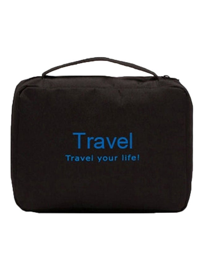 NIBEMINENT Travel Organizer Bag With Handle Black/Blue Medium