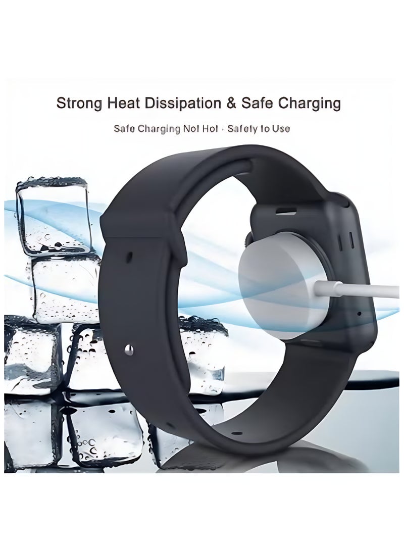 كابل شحن USB-C سريع للساعة، متوافق مع جميع إصدارات الساعة، كابل شحن مغناطيسي متوافق مع Series 9 / 8 / 7 / Ultra / Ultra 2 / SE 2 / 6 / 5 / 4 / 3 / 2 / 1 / SE 1، بطول 1 متر، بمنفذ Type-C - view 4