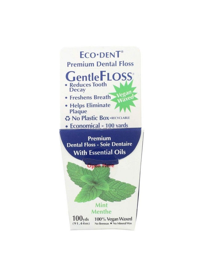 Eco-Dent Premium Dental Floss Gentlefloss Mint Flavored 100 Yards (Pack Of 5) - Image 1