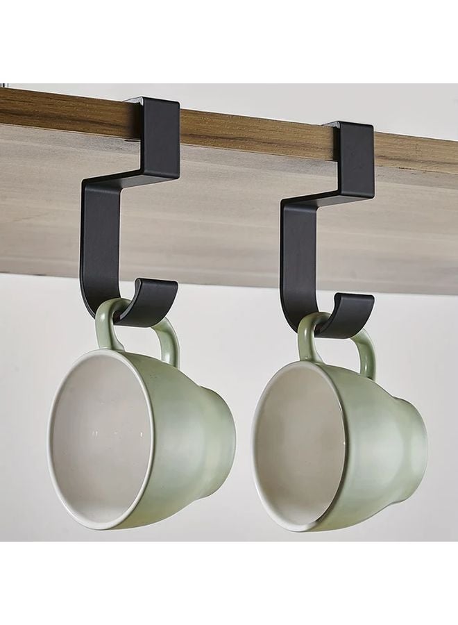 خطافات الألومنيوم الأسود لخزانة المطبخ، مثبتة على الحائط، سهلة التركيب - Image 2