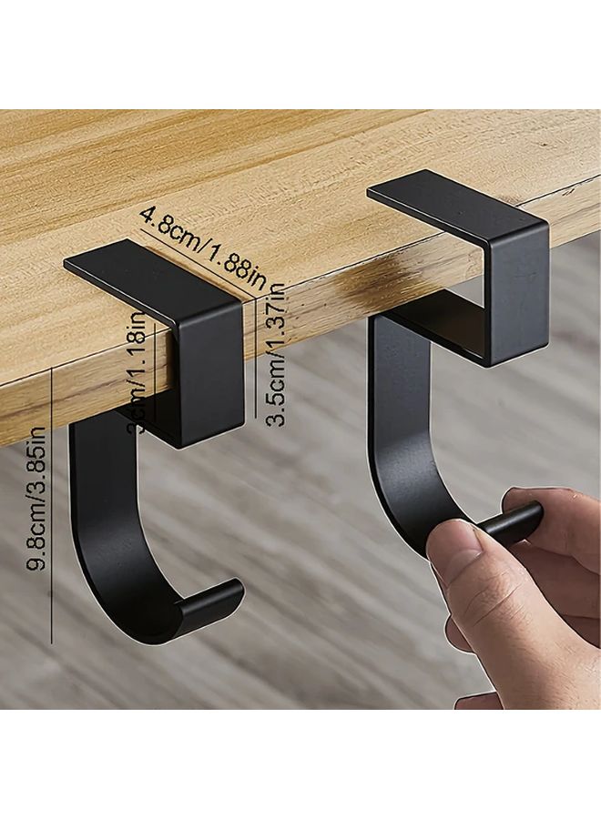 خطافات الألومنيوم الأسود لخزانة المطبخ، مثبتة على الحائط، سهلة التركيب - Image 4