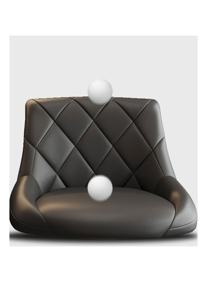 كيكي كرسي بار عصري من جلد البولي يوريثان باللون الأسود - ارتفاع قابل للتعديل ودوران باللون الأسود - Image 5