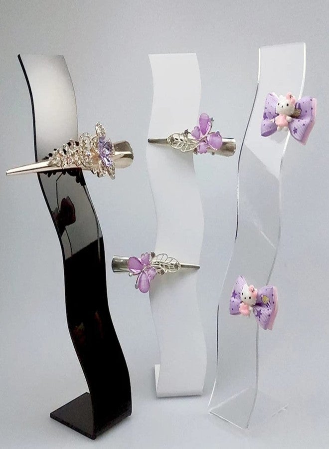 TOPBATHY 3pcs Acrylic Hair Clip Display Stand L-Shaped Hairpin Display Holder Barrette Display Stand Holder Hair Clip Organizer Stand Holder - Image 3