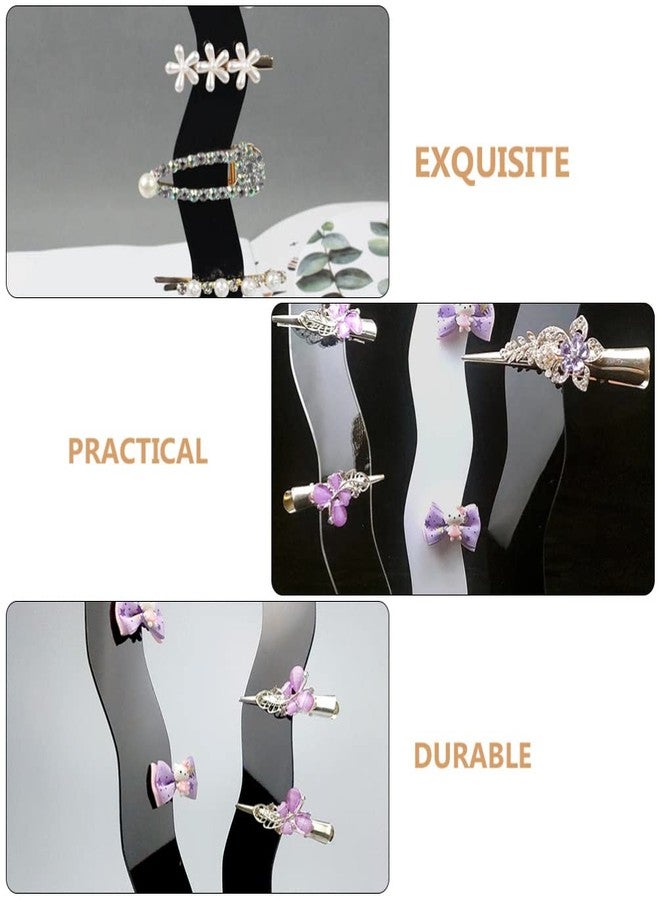 TOPBATHY 3pcs Acrylic Hair Clip Display Stand L-Shaped Hairpin Display Holder Barrette Display Stand Holder Hair Clip Organizer Stand Holder - Image 5