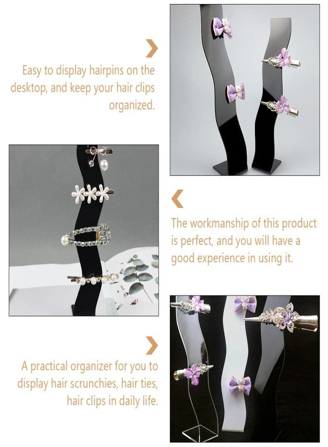 TOPBATHY 3pcs Acrylic Hair Clip Display Stand L-Shaped Hairpin Display Holder Barrette Display Stand Holder Hair Clip Organizer Stand Holder - Image 4