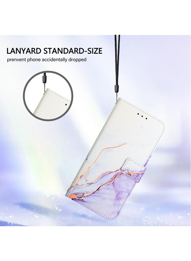 اس-توب جراب هاتف Case For Nothing Phone 2a PT003 من الجلد القابل للطي بنمط رخامي - Image 5