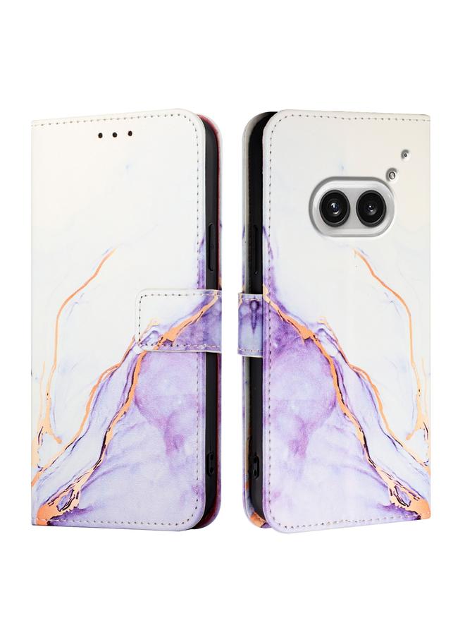 اس-توب جراب هاتف Case For Nothing Phone 2a PT003 من الجلد القابل للطي بنمط رخامي - Image 1